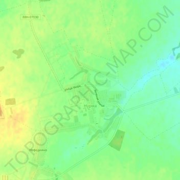 Топографическая карта Нурма, высота, рельеф