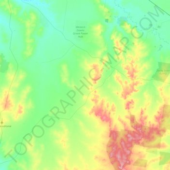Топографическая карта Kogan, высота, рельеф