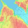 Топографическая карта Такома, высота, рельеф