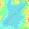 Топографическая карта Lough Neagh, высота, рельеф