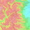 Топографическая карта Alpes cottiennes, высота, рельеф