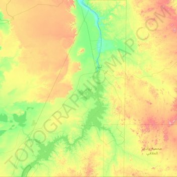 Топографическая карта Aswan, высота, рельеф