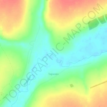 Топографическая карта Тархово, высота, рельеф