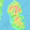 Топографическая карта Isle of Arran, высота, рельеф