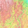 Топографическая карта 凉山彝族自治州, высота, рельеф