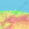 Топографическая карта Астурия, высота, рельеф