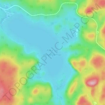 Топографическая карта Petit lac Wayagamac, высота, рельеф