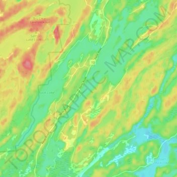Топографическая карта Buck Lake, высота, рельеф