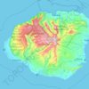 Топографическая карта Kauai, высота, рельеф
