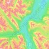 Топографическая карта Abraham Lake, высота, рельеф