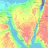 Топографическая карта Сина́йский полуо́стров, высота, рельеф