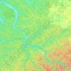 Топографическая карта Kanawha River, высота, рельеф