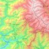 Топографическая карта Gangtok district, высота, рельеф