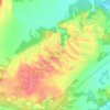 Топографическая карта Чарские пески, высота, рельеф