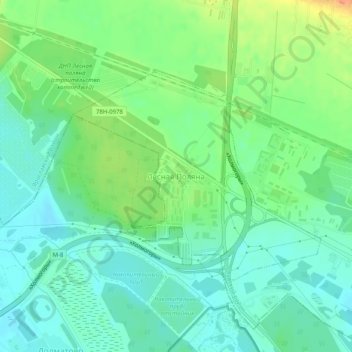 Топографическая карта городское поселение Лесная Поляна, высота, рельеф