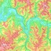 Топографическая карта Cahors, высота, рельеф