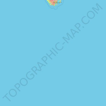 Топографическая карта Huon Valley, высота, рельеф