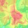 Топографическая карта городское поселение Пречистое, высота, рельеф