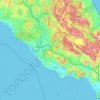 Топографическая карта Lazio, высота, рельеф