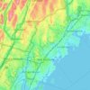 Топографическая карта City of New Rochelle, высота, рельеф