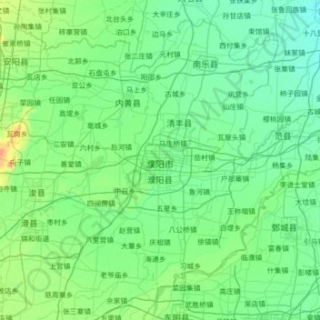 Топографическая карта Puyang, высота, рельеф