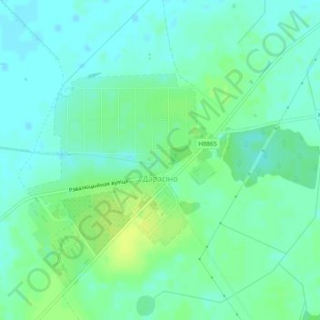 Топографическая карта Доросино, высота, рельеф