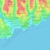 Топографическая карта Бакыркёй, высота, рельеф
