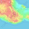 Топографическая карта Оахака, высота, рельеф