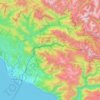 Топографическая карта Мзымта, высота, рельеф