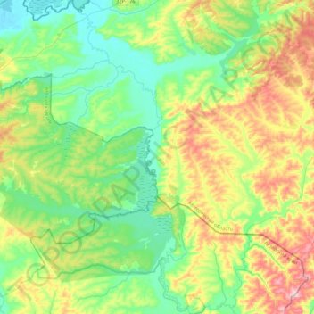 Топографическая карта Сары-Чумыш, высота, рельеф