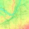 Топографическая карта Flint, высота, рельеф