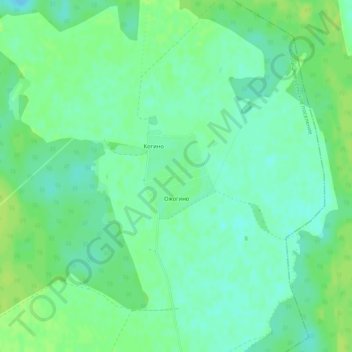 Топографическая карта Ожогино, высота, рельеф