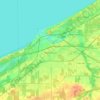 Топографическая карта Michigan City, высота, рельеф