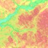 Топографическая карта Сенна, высота, рельеф