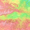 Топографическая карта Тункинская долина, высота, рельеф