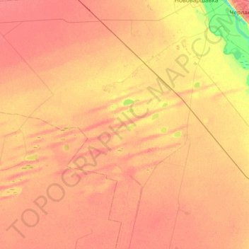 Топографическая карта Победовское сельское поселение, высота, рельеф