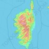 Топографическая карта Корсика, высота, рельеф