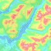 Топографическая карта Loch Etive, высота, рельеф