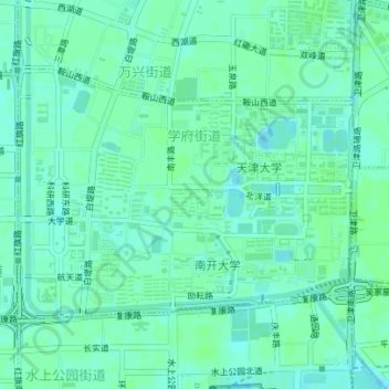 Топографическая карта Xuefu, высота, рельеф