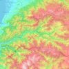 Топографическая карта Аджарисцкали, высота, рельеф
