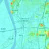 Топографическая карта 马鞍山市经济技术开发区, высота, рельеф