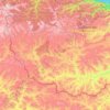 Топографическая карта Закаменский район, высота, рельеф