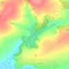 Топографическая карта Ефимьевское озеро, высота, рельеф