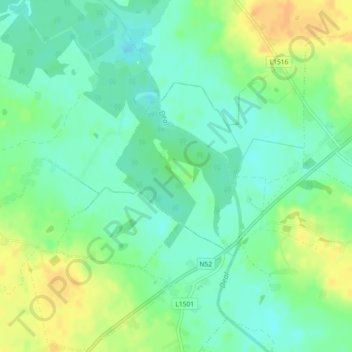 Топографическая карта Dysart, высота, рельеф