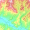 Топографическая карта сумон Кундустуг, высота, рельеф