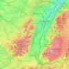 Топографическая карта Alsace, высота, рельеф