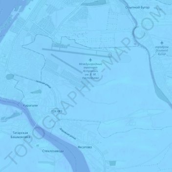 Топографическая карта сельское поселение Село Карагали, высота, рельеф