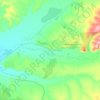 Топографическая карта городское поселение Чегдомын, высота, рельеф