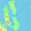 Топографическая карта Marrowstone Island, высота, рельеф