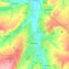 Топографическая карта Бахмут, высота, рельеф